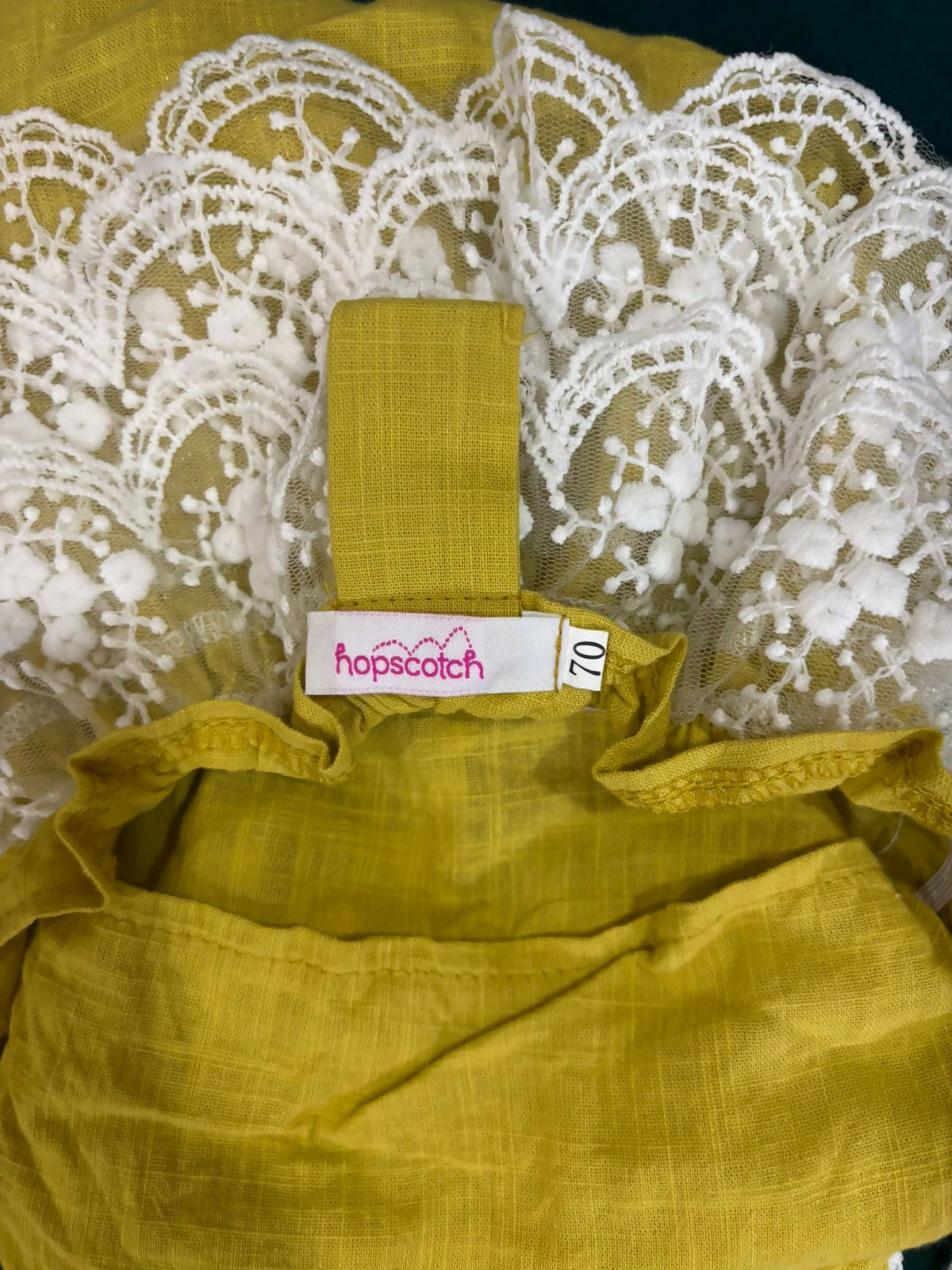 HOPSCOTCH Bodysuit Set Of (2) One with Lace and Crochet and One with Bunny Applique In Cotton