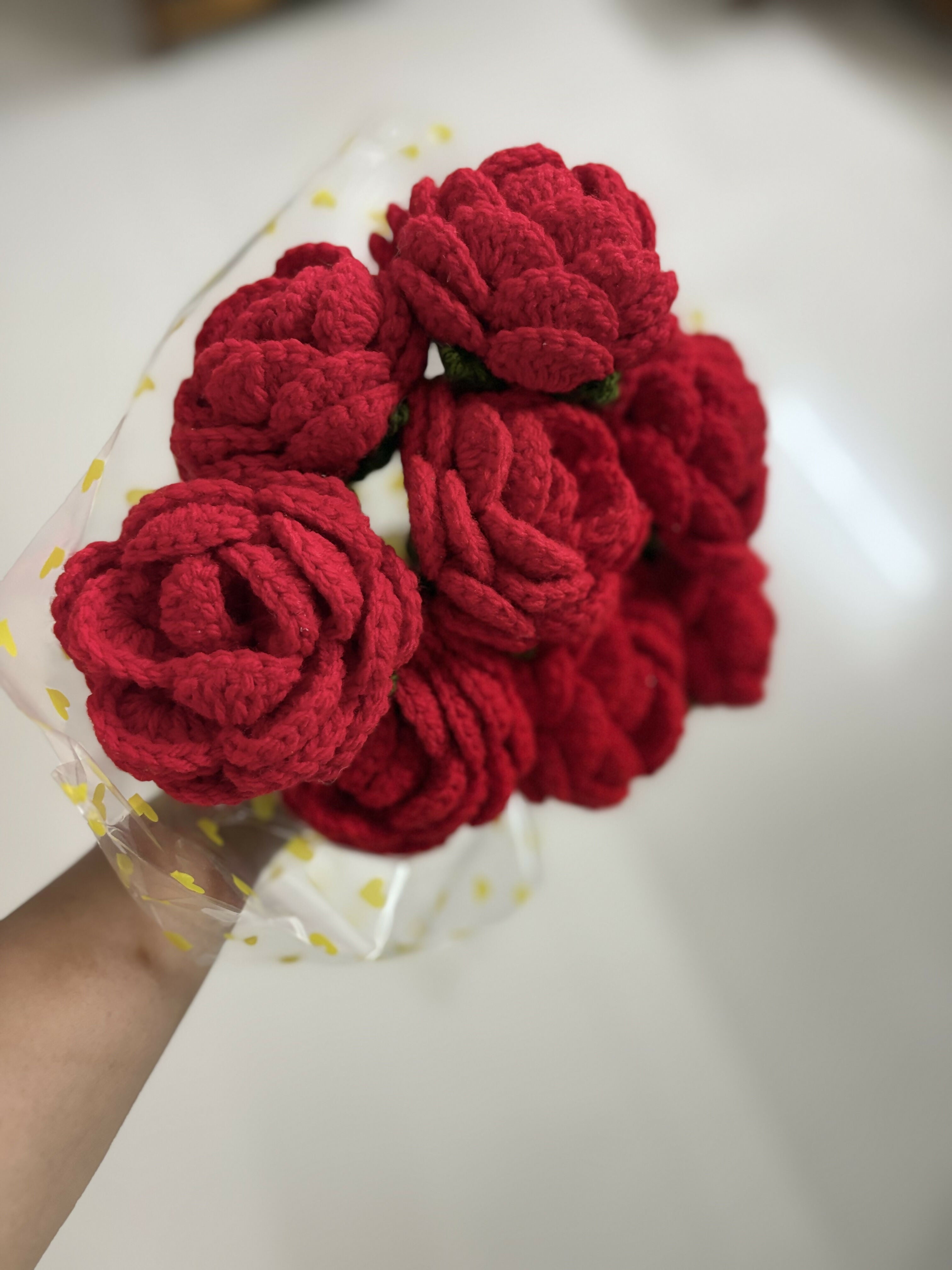 Crochet Rose Flower Bouquet