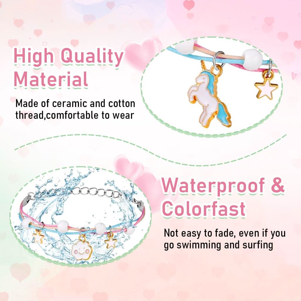 Made with quality enamel pendent and metal connector and hook, these bracelet for girl kids are designed to be sturdy and long-lasting.
