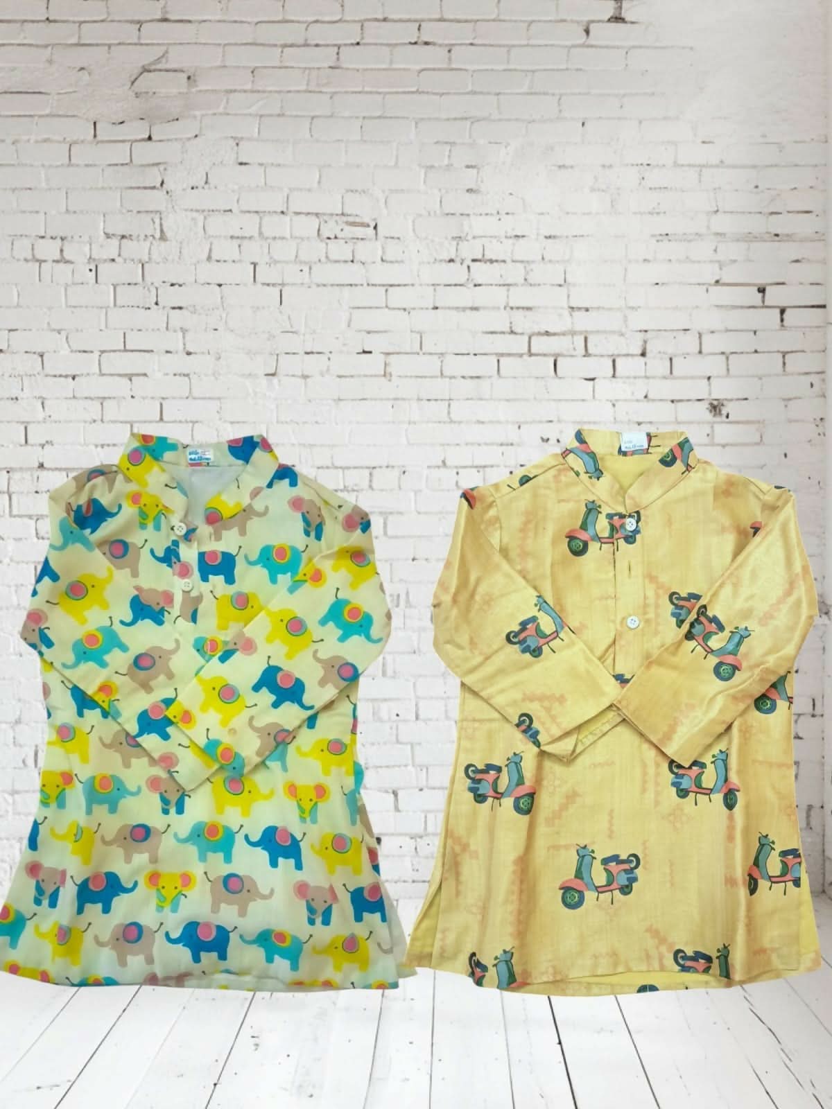 Set Of Two Ethnic Kurtas For Boys