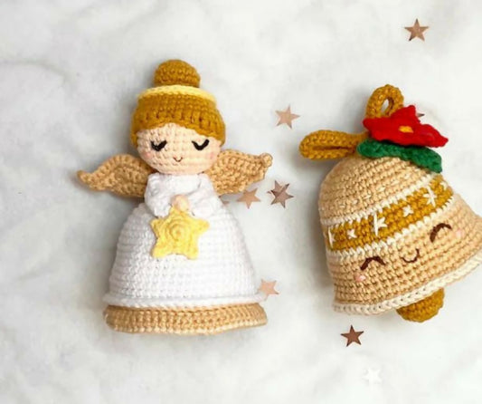 Reversible Angel Bell Doll – soft, cuddly toy with bell sound for kids.