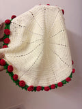 Crochet Rose Blanket/ Crochet Baby Blanket/ Handmade Flower Banket