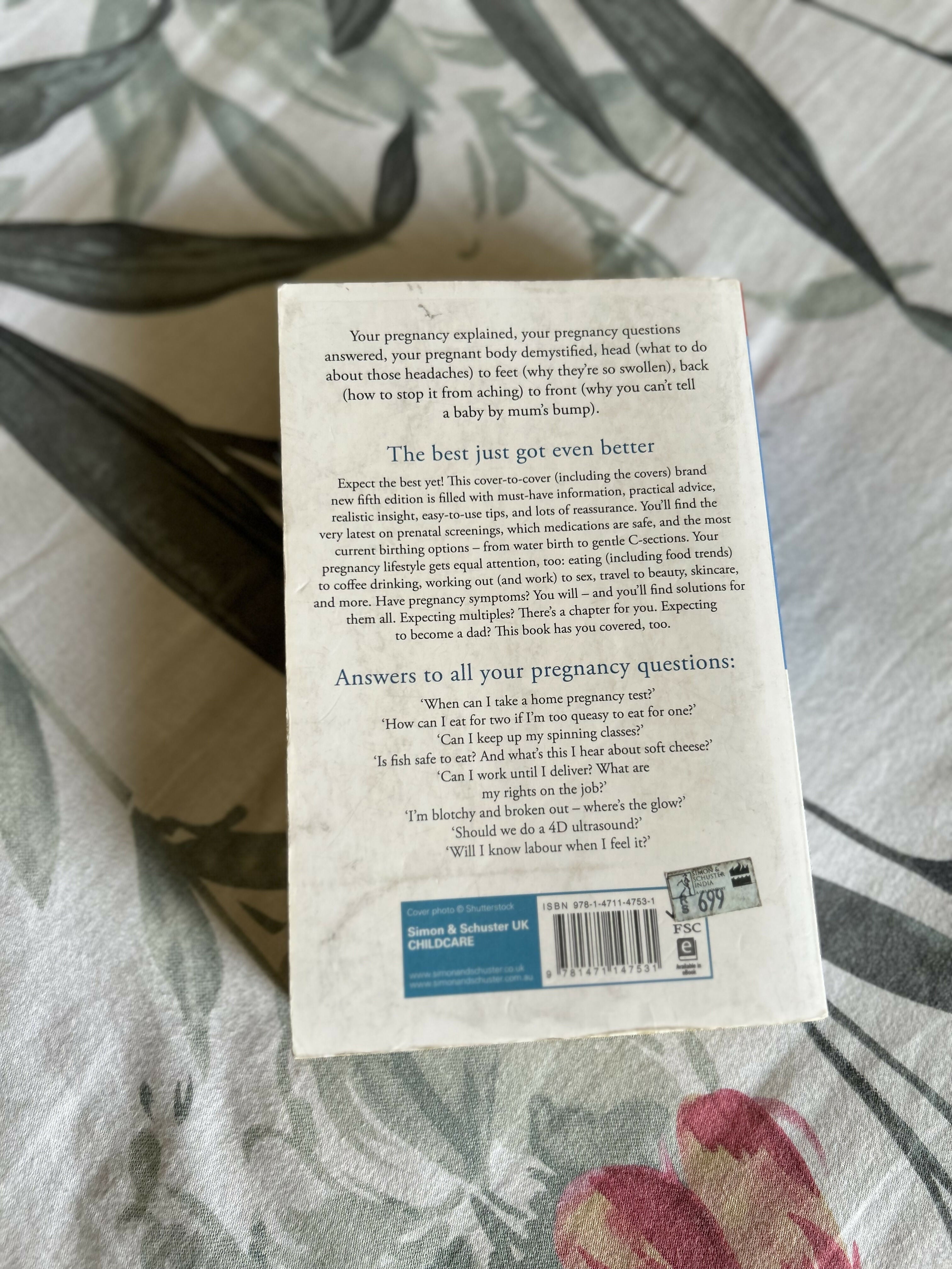 Back cover of a book with text