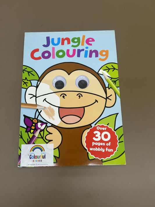 Children's coloring book with a monkey illustration