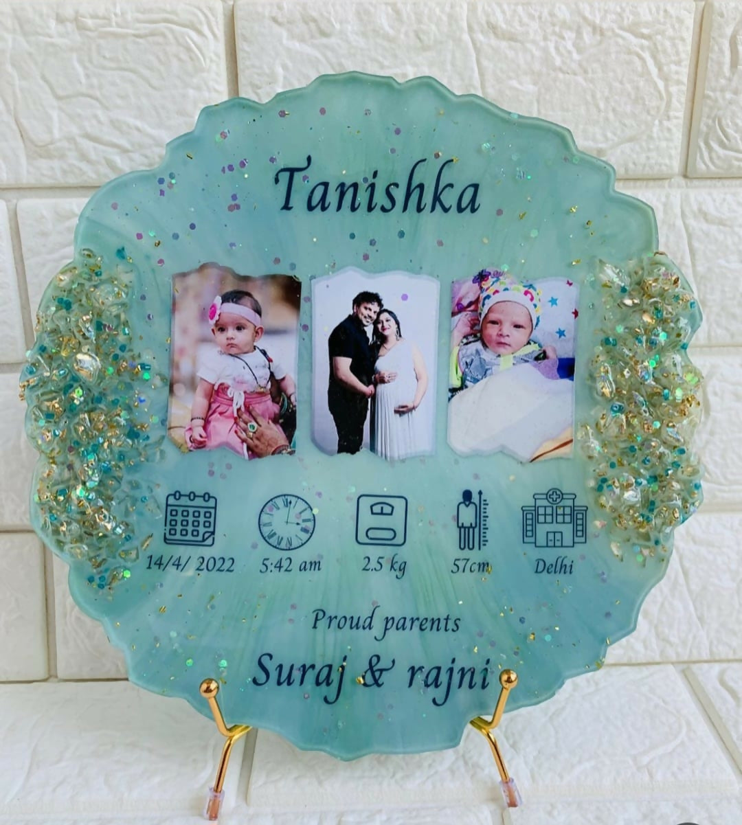 Buy Resin Birth Frames – personalized baby keepsake to cherish forever.