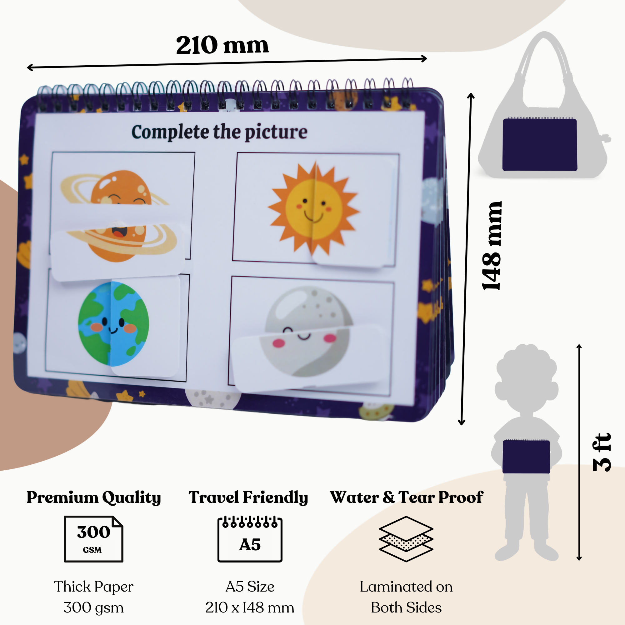 The activities help improve motor skills, cognitive skills, basic literacy, and memorization.