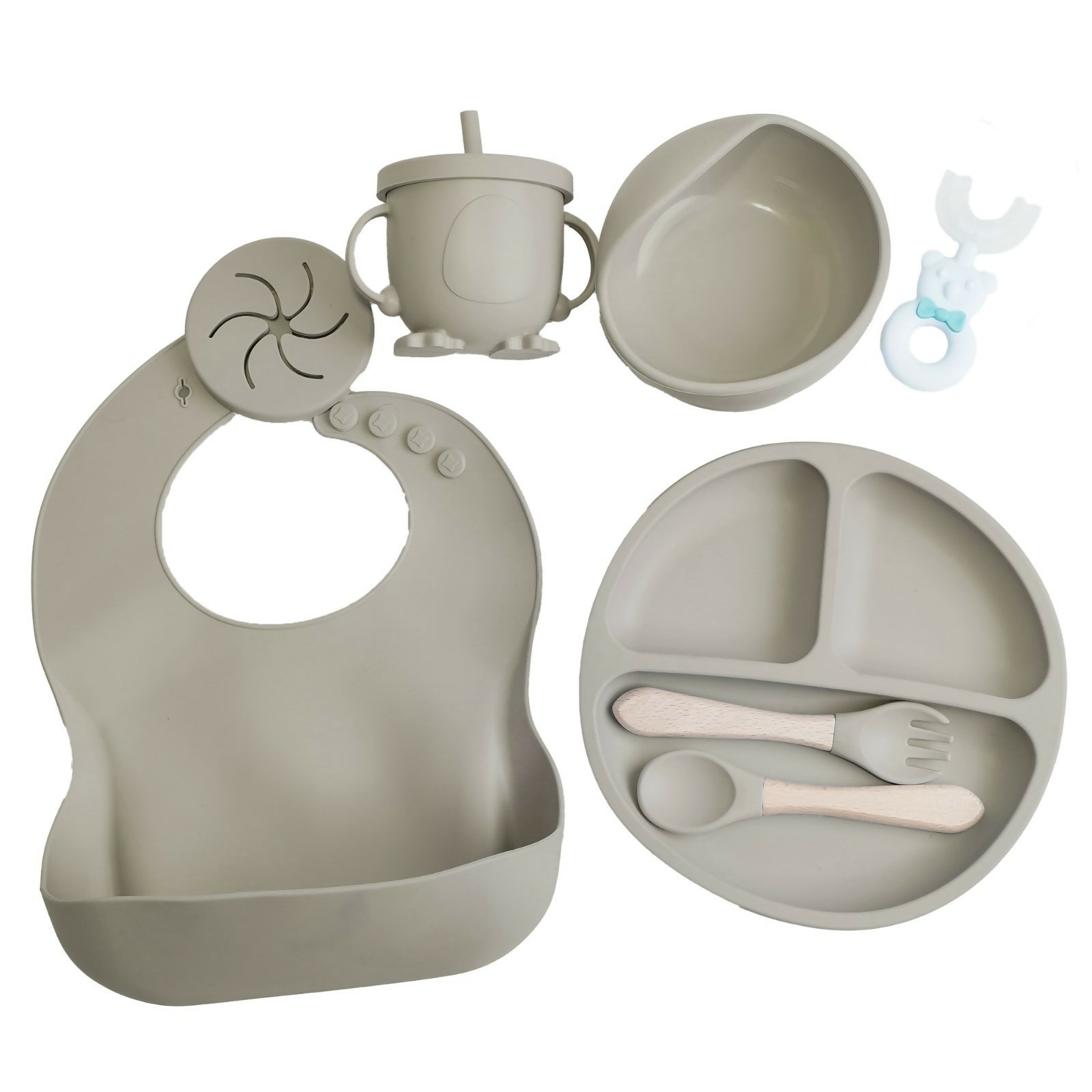 NAUTILUS 9-Piece Silicone Baby Feeding Set – Safe, Durable & Complete Mealtime Solution for Babies & Toddlers