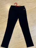 TINY GIRL Blue stretchable jeggings for girls, offering a stylish, comfortable fit with an elastic waistband, perfect for any occasion.