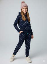 Kids Winter Wear Set for Girls | Warm Sweatshirt & Pajama Set | Soft Cotton Full Sleeve Night Suit | Printed Co-Ord Set for Girls | Comfortable Winter Loungewear & Sleepwear