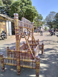 Wooden Pure Teak Wood Big Cradle With Parna