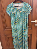 MAX nursing maxi gowns – set of 2, cotton hosiery, soft & stretchable with front buttons (L/XL).