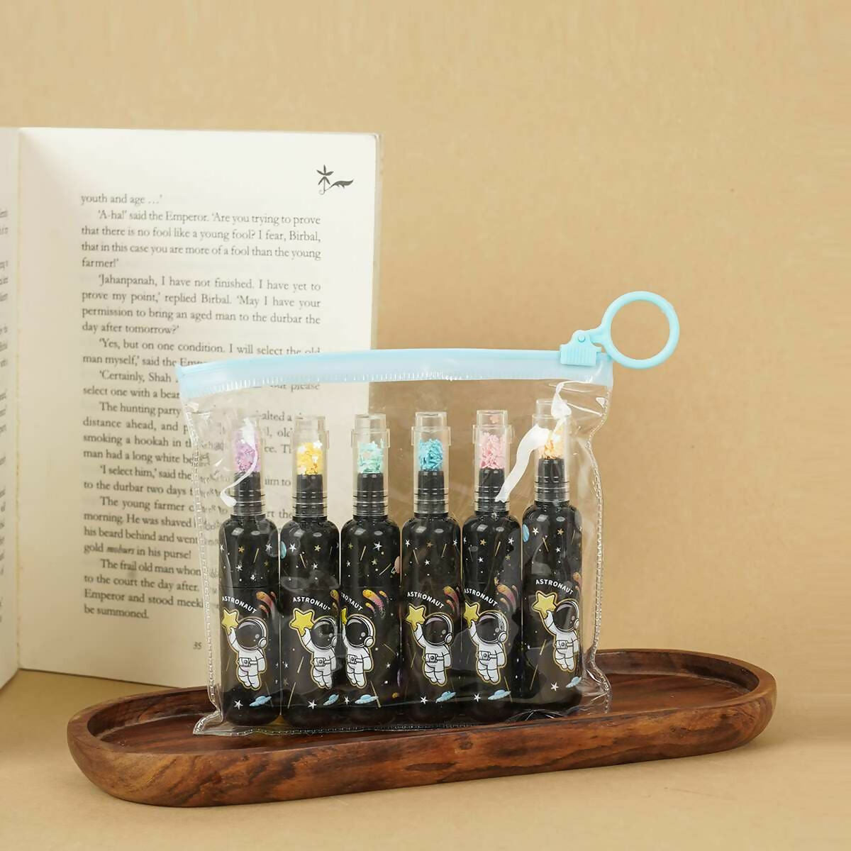 Glitter Bottle fancy highlighter pen set for kids girls, school and office uses. Perfect for school, office, family use.