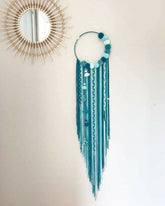 crochet dreamcatcher, handmade wall decor, boho dreamcatcher, nursery wall hanging, crochet home decoration
