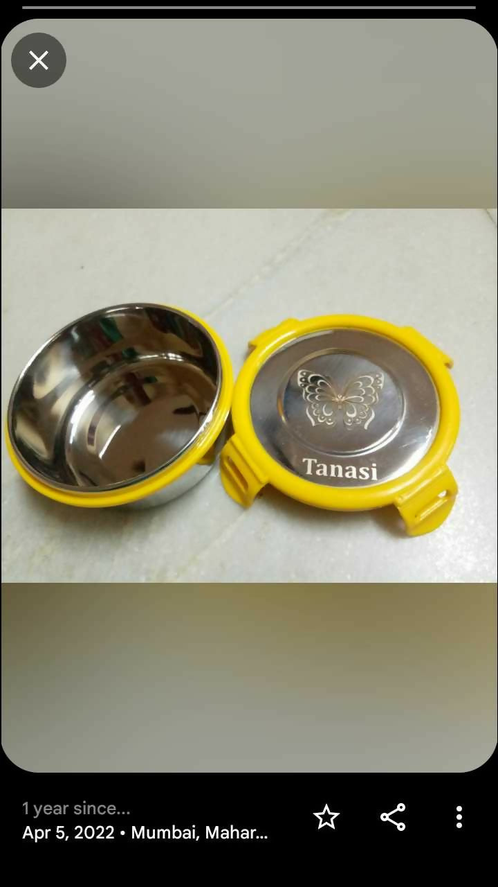 Buy Personalised Stainless Steel Small Snack or Pickle Tiffin – Durable and Customizable Container for Everyday Use