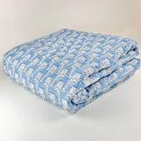 Cute Blue Giraffee Kids Quilt Single Quilt| Double Sided | 40x60 Inches - PyaraBaby