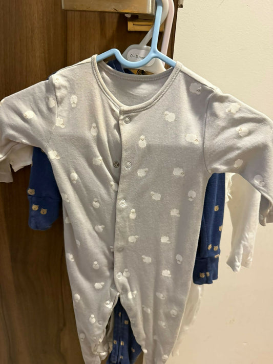 MOTHERCARE cotton rompers for baby girls—soft, stylish, and easy for everyday wear.