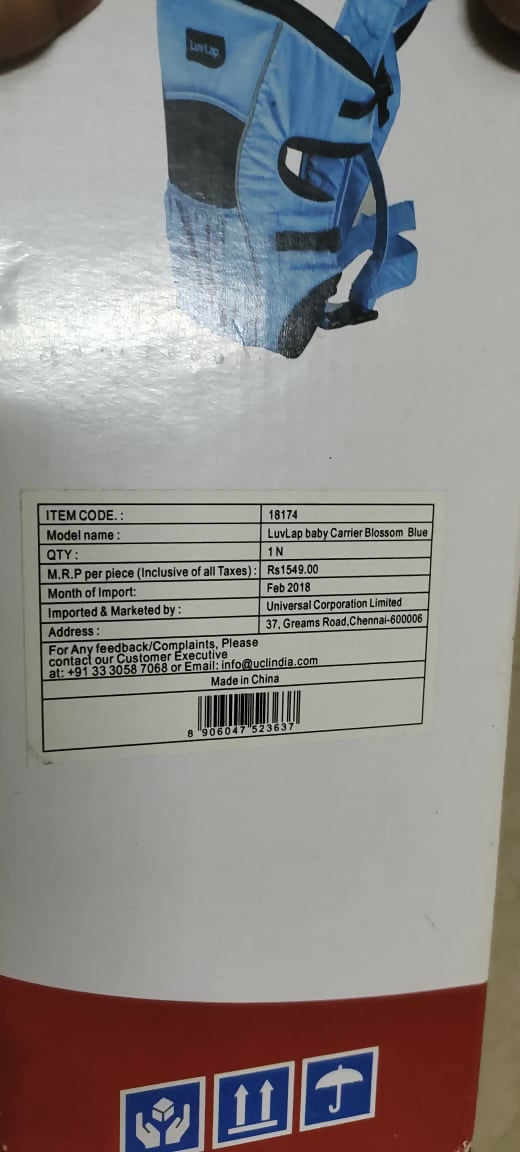 Buy LuvLap Blossom 2-in-1 Baby Carrier – Ergonomic, breathable baby carrier with 2 positions and padded support for babies 6 to 24 months.