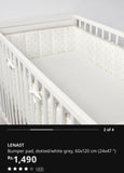 IKEA SUNDVIK BABY COT WHITE with mattress and protector