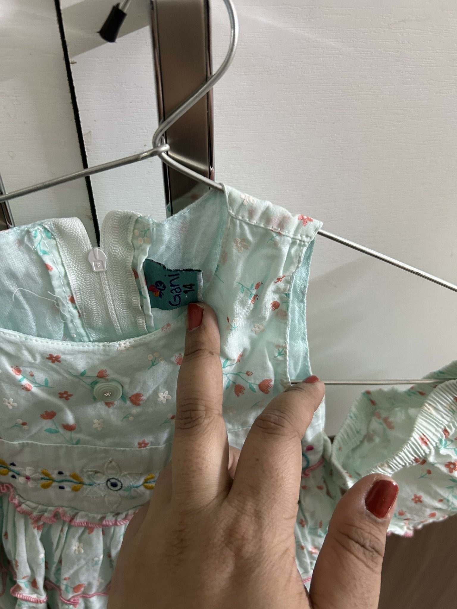 Baby dress with floral pattern