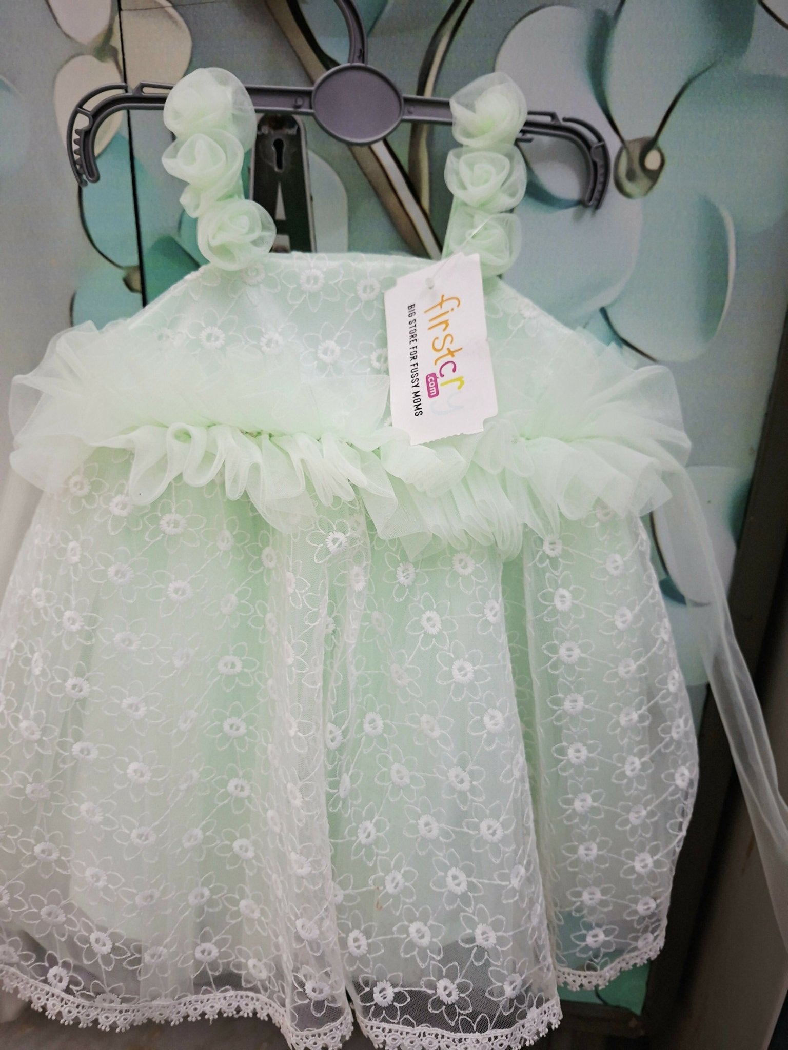 Light green lace dress