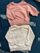 Set of 2 baby sweatshirts (H&M & Lullaby Baby) – warm, soft, and stylish for 0–5 months.