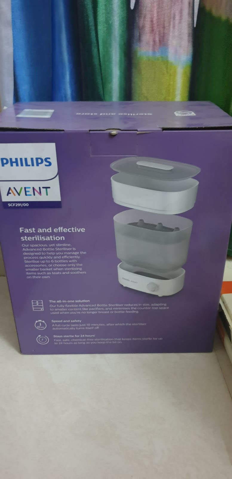 PHILIPS AVENT bottle steriliser – fast, safe, and effective steam cleaning for baby bottles.