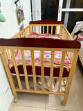 BABYHUG Hamilton Wooden Cot/Crib with Storage & Mattress