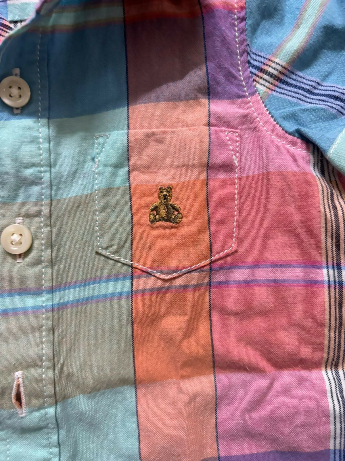 Adorable unisex Baby Gap cotton romper with cute plaid print – perfect for stylish, comfy everyday wear.