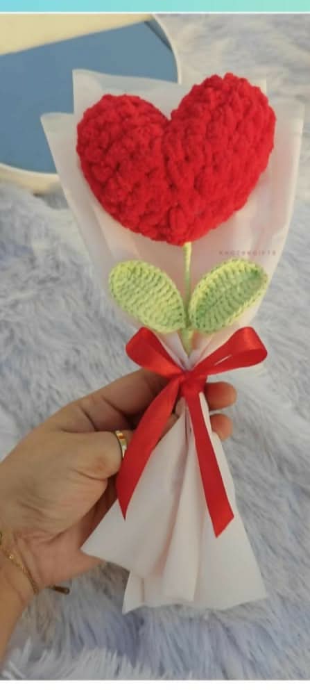 Hand Crocheted Rose Flower