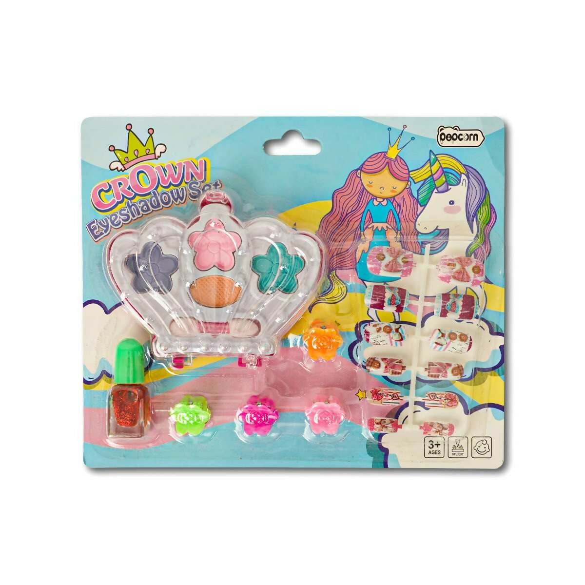 This eyeshadow and nail art playset specially designed for little girls age 3-12.
