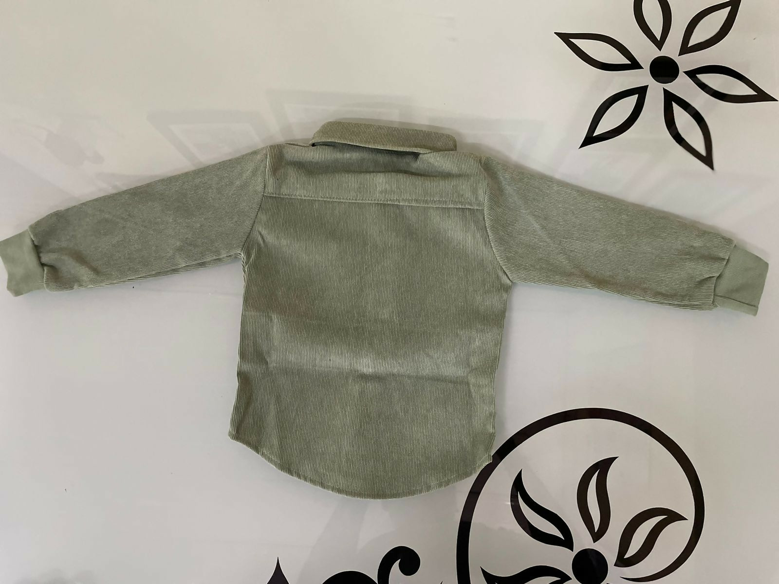Toddler Baby Boys Awabox Shirt Jacket Coat Long Sleeve Button-Down Casual Daily Spring Fall Top Outwear, Green, 6-12 months - PyaraBaby