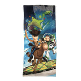 Towel with cartoon characters