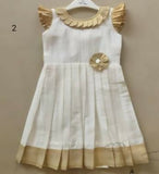 Traditional Kerala Style Frock/Dress for Kids - Beautifully Crafted Ethnic Wear for Girls, Ideal for Festive Celebrations.