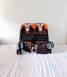 Mee Mee Twin Baby Stroller Double Pram 2 Seat Recline Canopy Foldable Orange