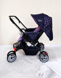 Babyhug Reversible Handle Baby Stroller Foldable Pram Mosquito Net B119