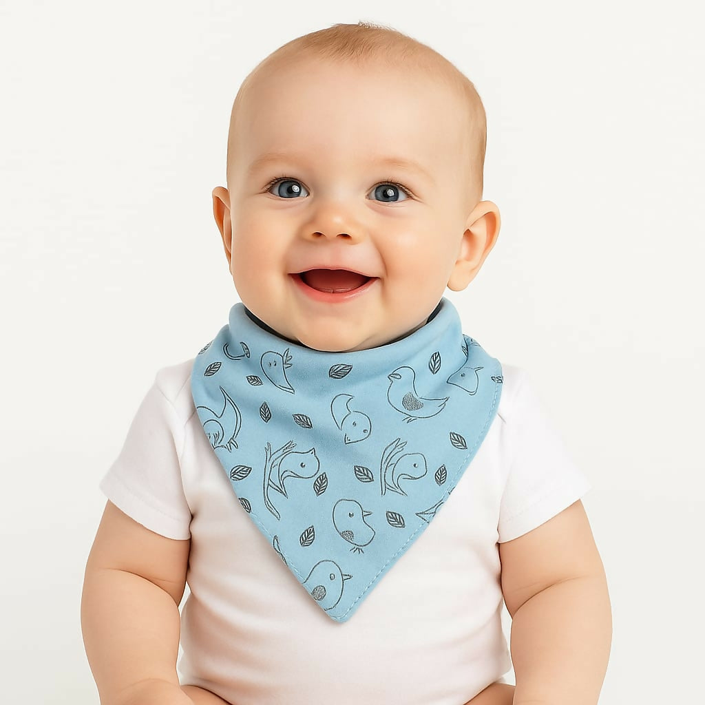 Hosiery Cotton Baby V Shape Bib | Assorted Colors | Steel Snap Button Closure