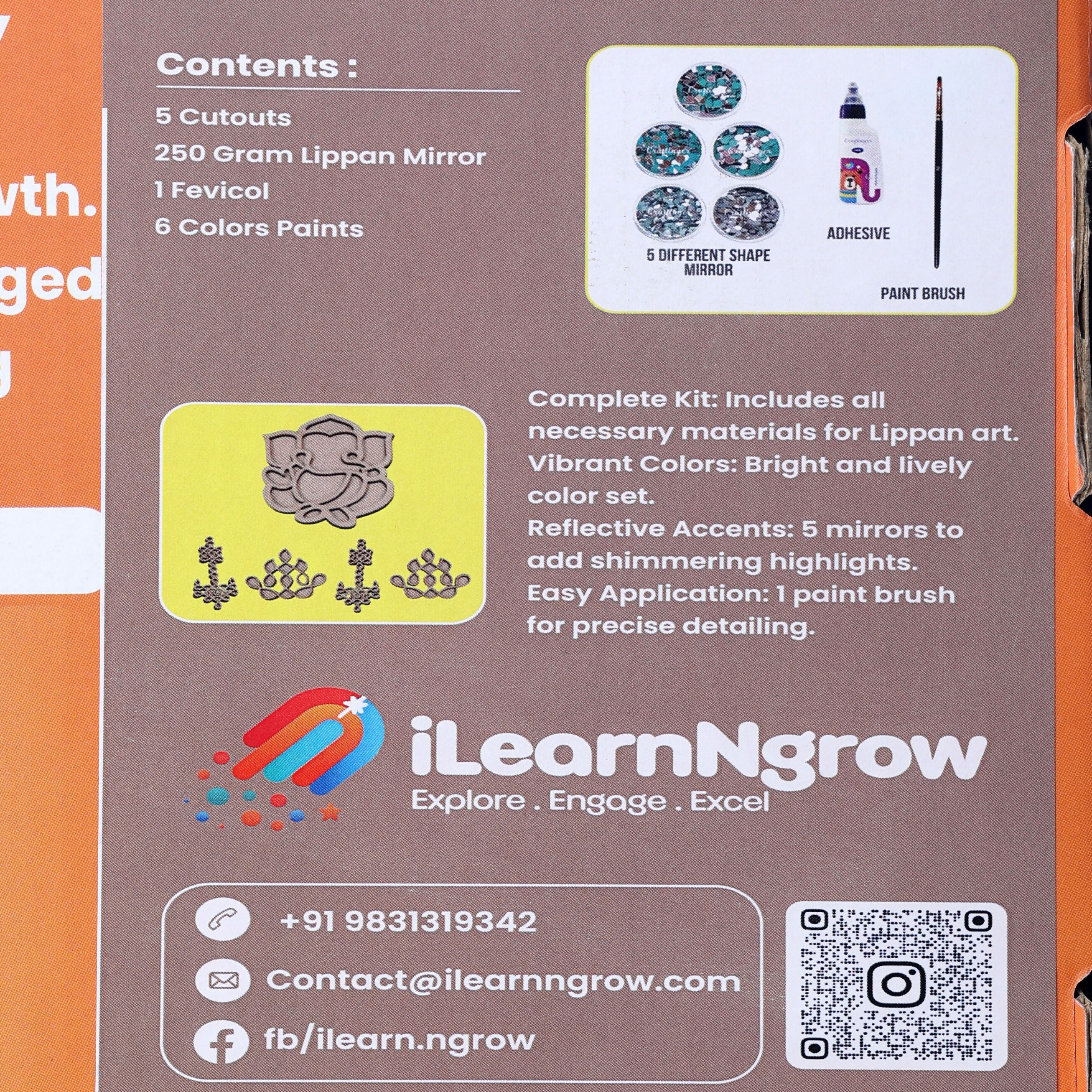 This Lippan Art Kit is a wonderful all-inclusive kit to get started on this lovely attractive traditional art form for Diwali