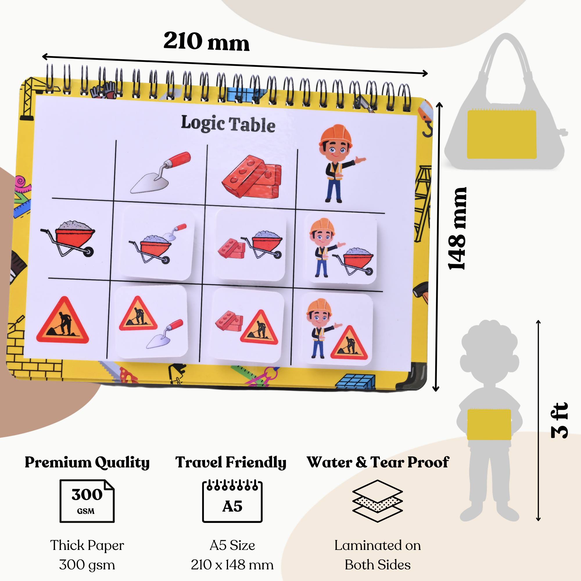 The activities help improve motor skills, cognitive skills, basic literacy, and memorization.