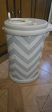 UBBI Odor Locking Diaper Pail - Grey & White Colour