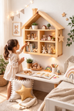 Wooden Doll House shelf / Kids Room Organizer