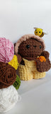 Honey Bunny with bee crochet Plushie