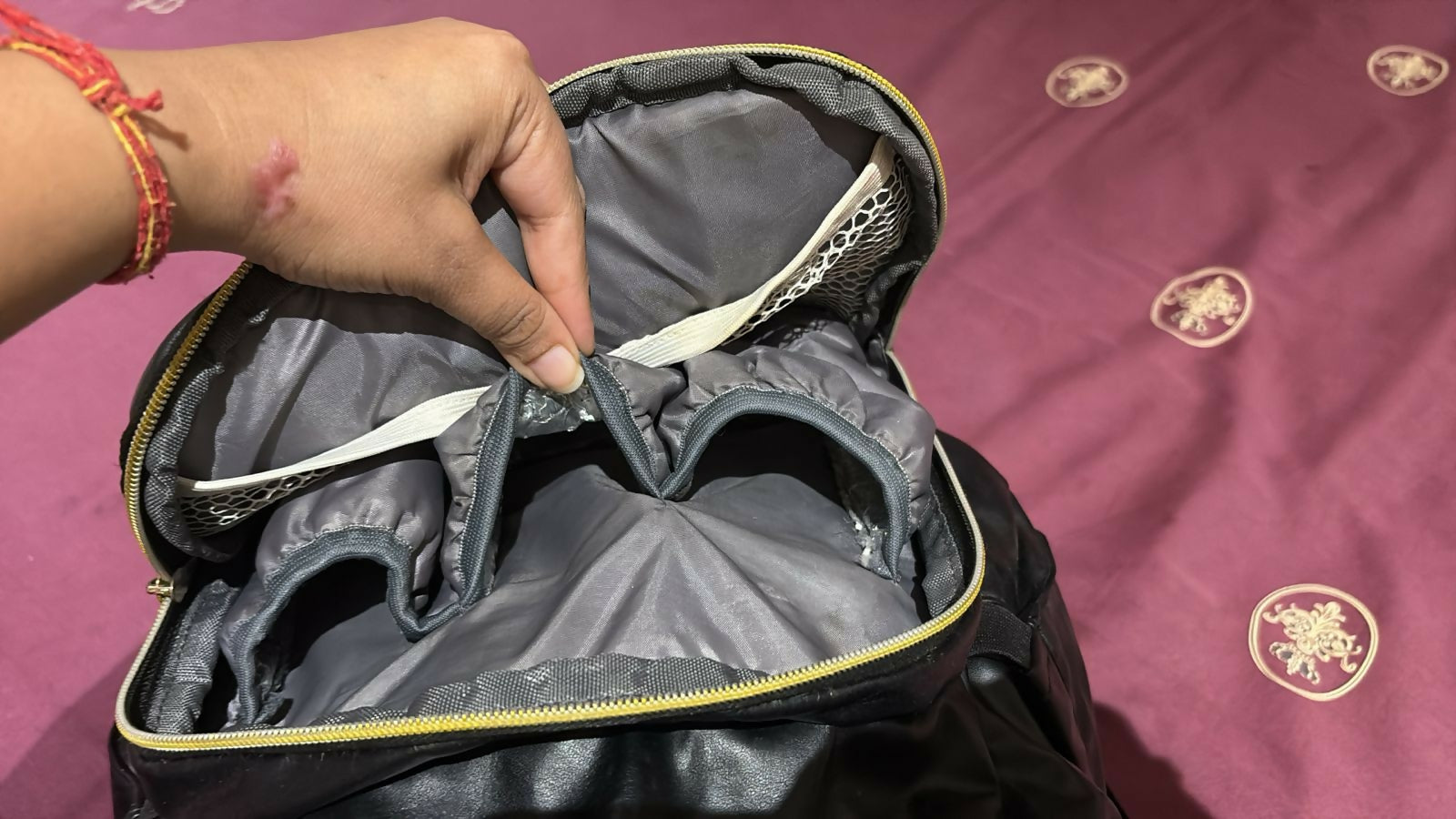 Baby Jalebi diaper bag, designer diaper bag for moms, spacious diaper bag, travel diaper bag for babies, stylish baby diaper bag