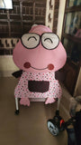 BABYHUG Froggy Print Cradle with Mosquito Net & Swing Lock Function