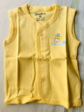 Set of 3 vest front open 100% cotton for new born - PyaraBaby