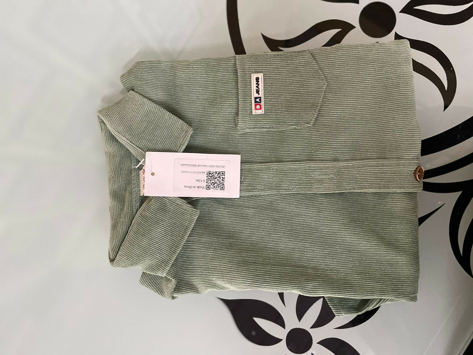 Toddler Baby Boys Awabox Shirt Jacket Coat Long Sleeve Button-Down Casual Daily Spring Fall Top Outwear, Green, 6-12 months - PyaraBaby