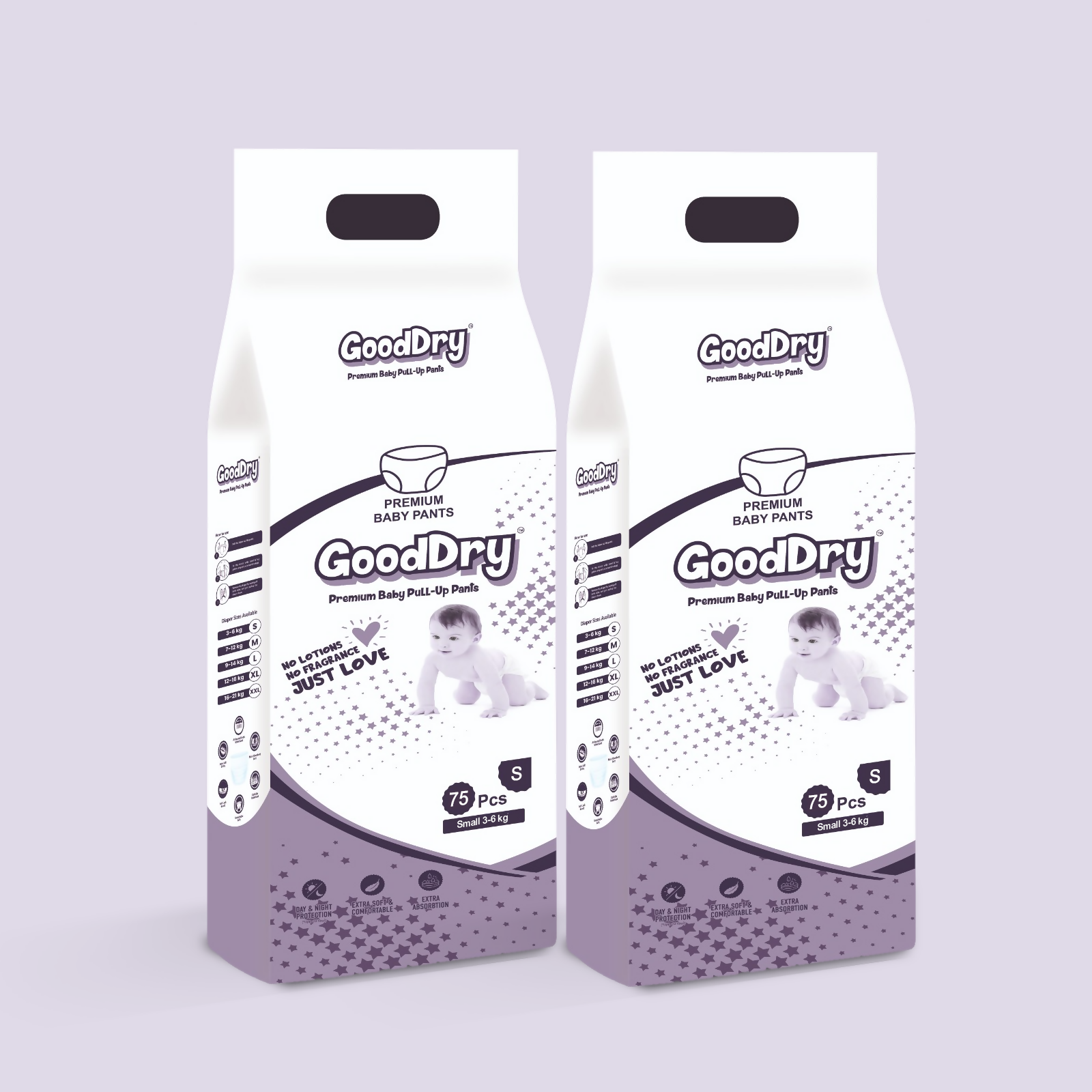 GOOD DRY Baby Pant Diaper (pack of 2) SMALL