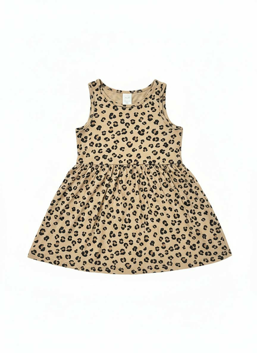 Leopard Print Frock For Girls