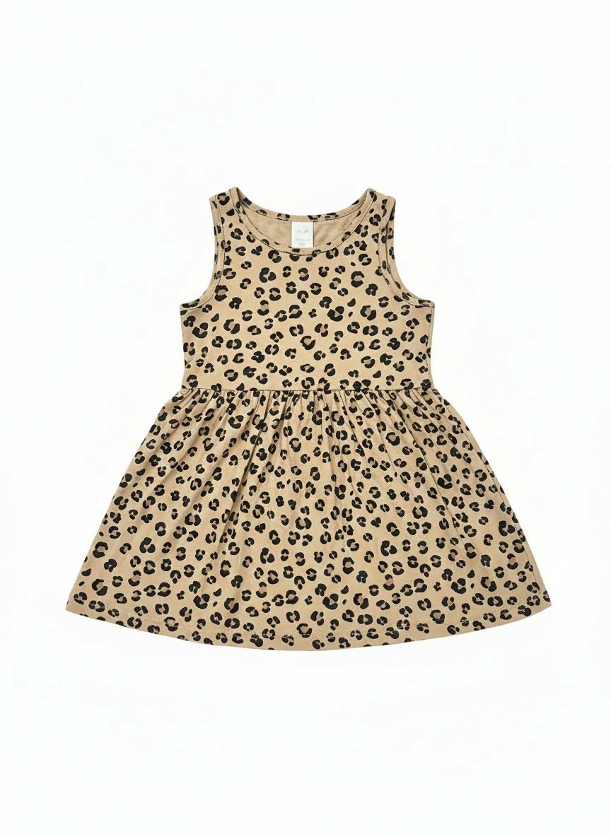 Leopard Print Frock For Girls