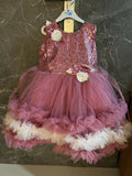 Fancy Frock(Dark Pink) for Baby Girl
