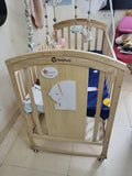 HunyHuny Multifunctional Baby Crib combines style, comfort, and versatility, growing with your baby from crib to toddler bed and more!